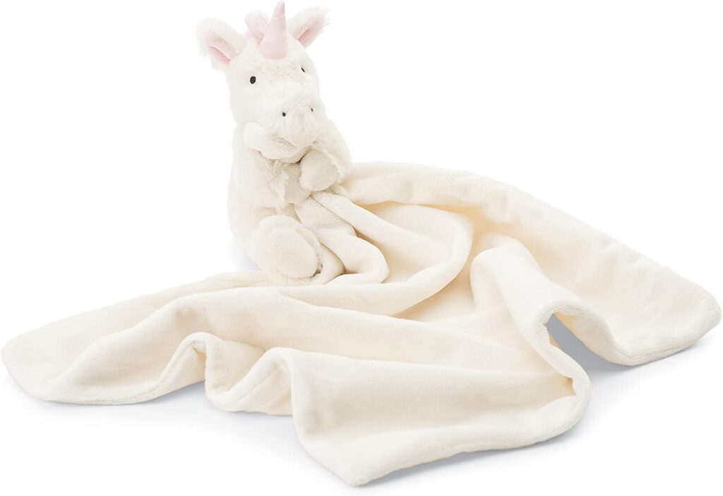 Jellycat Bashful Unicorn Baby Stuffed Animal Security Blanket